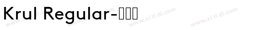 Krul Regular字体转换